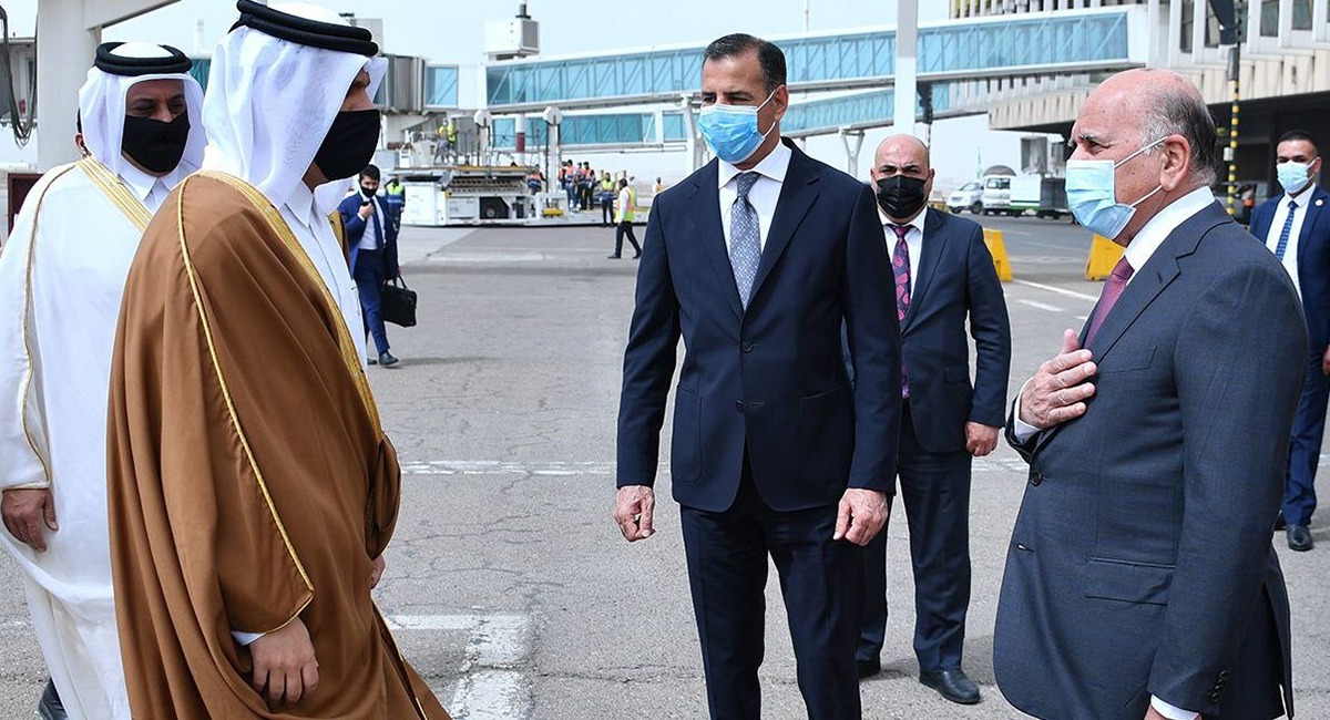 The Qatari Minister of Foreign Affairs arrives in Erbil 