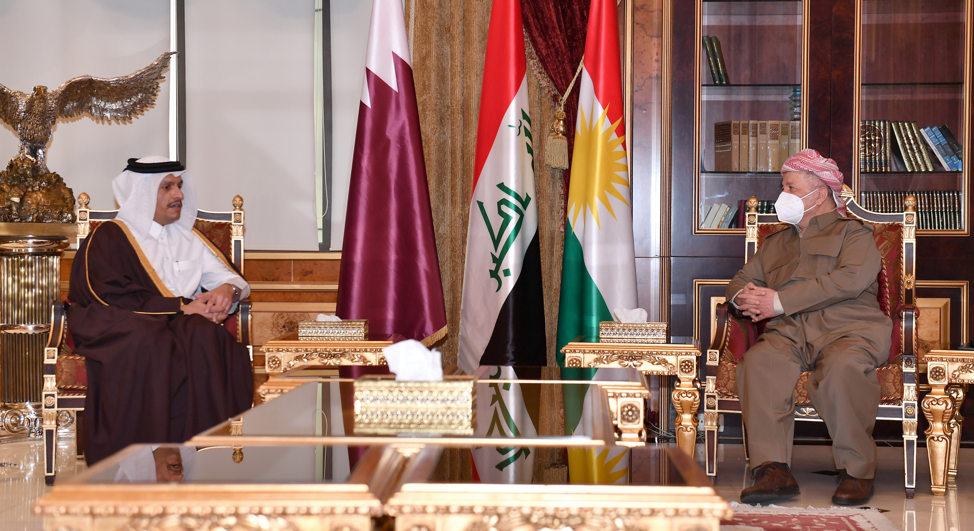 Barzani expresses "delight" following the inauguration of a Qatari consulate in Erbil