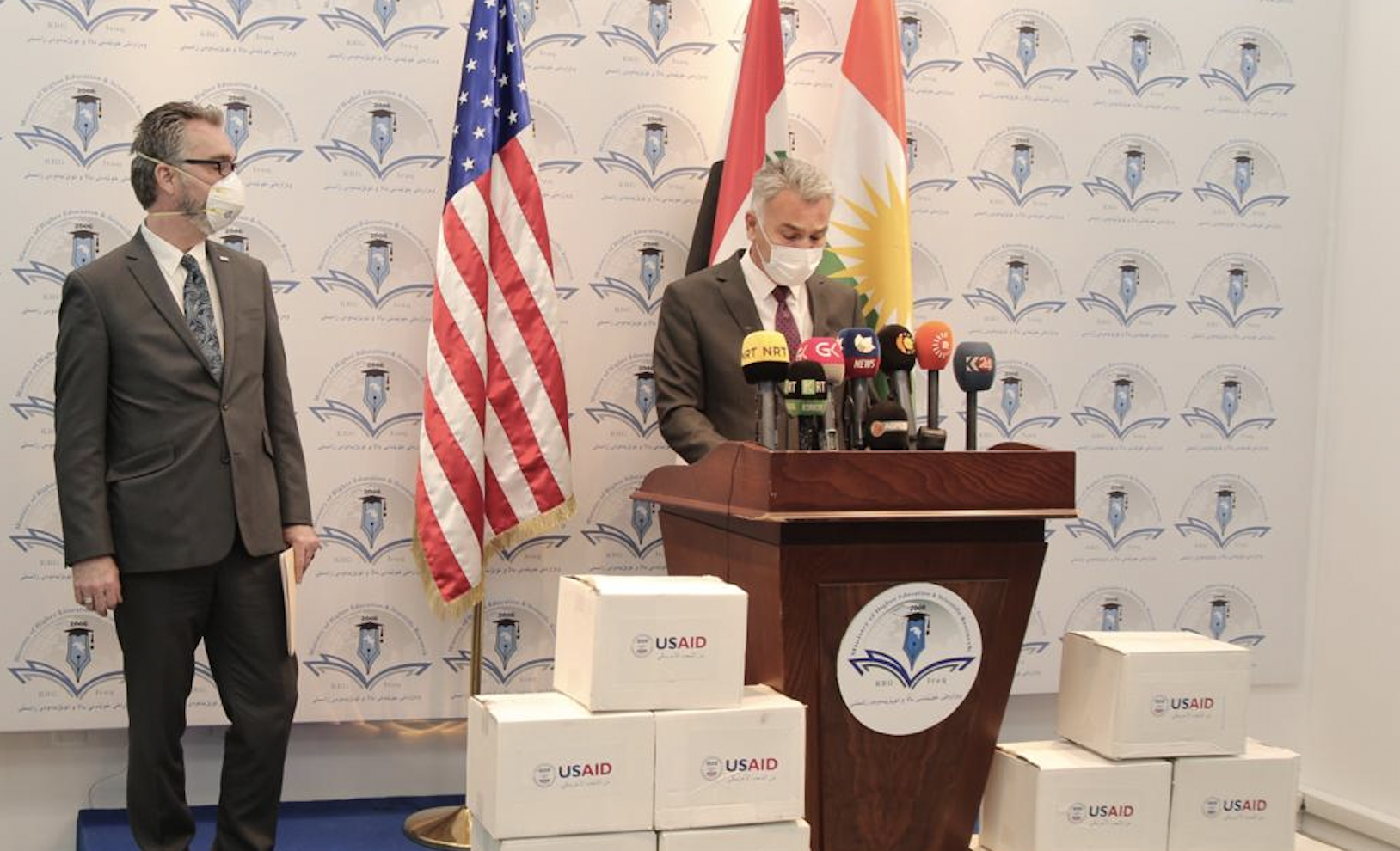 Covid-19: USAID provided supplies and equipment for 13 Kurdish Universities.