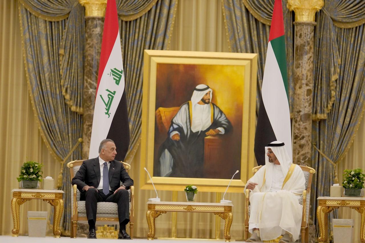 Al-kadhimi and Bin Nahyan head an expanded meeting in Abu Dhabi