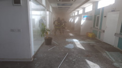 صور .. السيطرة على حريق اندلع في مستشفى لمصابي كورونا في النجف