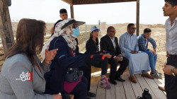 Christianity followers performs pilgrimage in Ur ancient city