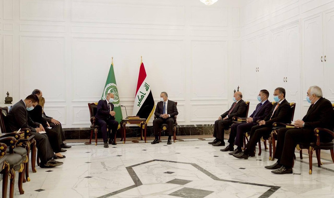 AlKadhimi to Aboul Gheit Iraq endorses deescalation initiatives 