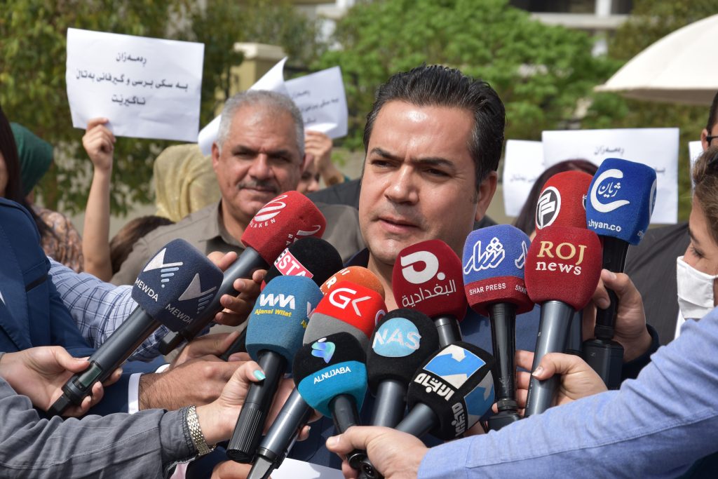 The Union for the Rights of the Disabled demonstrates in Erbil 