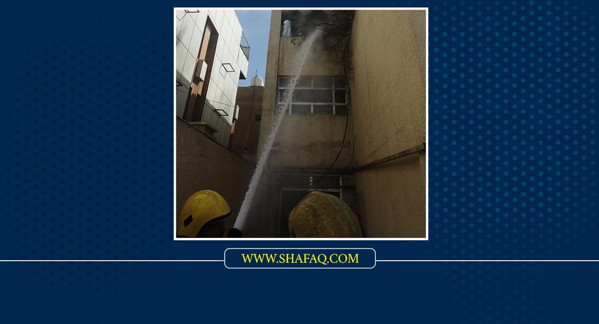 The Civil Defense teams extinguish a fire that broke out inside AlKarkh court