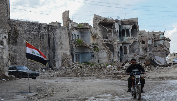 Booby-trapped vehicles were found under the rubble in the old city of Mosul