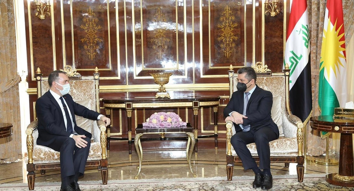 Masrour Barzani receives the Turkish ambassador to Iraq