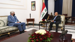 The Iraqi President meets the Russian ambassador to Baghdad 