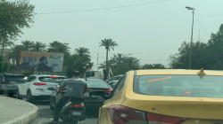 بغداد تختنق مروريا نتيجة تظاهرات المفسوخة عقودهم من الحشد (صور)