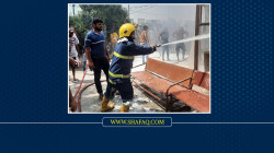 صور.. الدفاع المدني يخمد حريقاً بمقهى في واسط