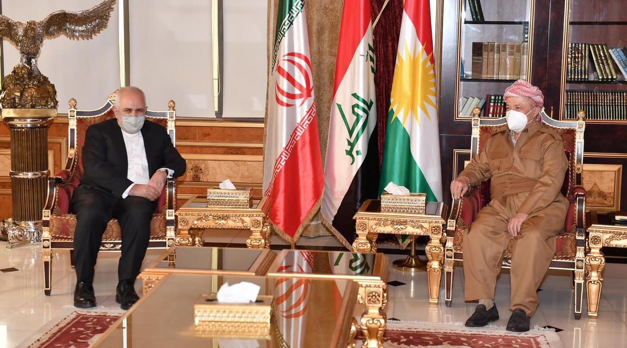 Zarif meets Kurdish leader Masoud Barzani in Erbil 