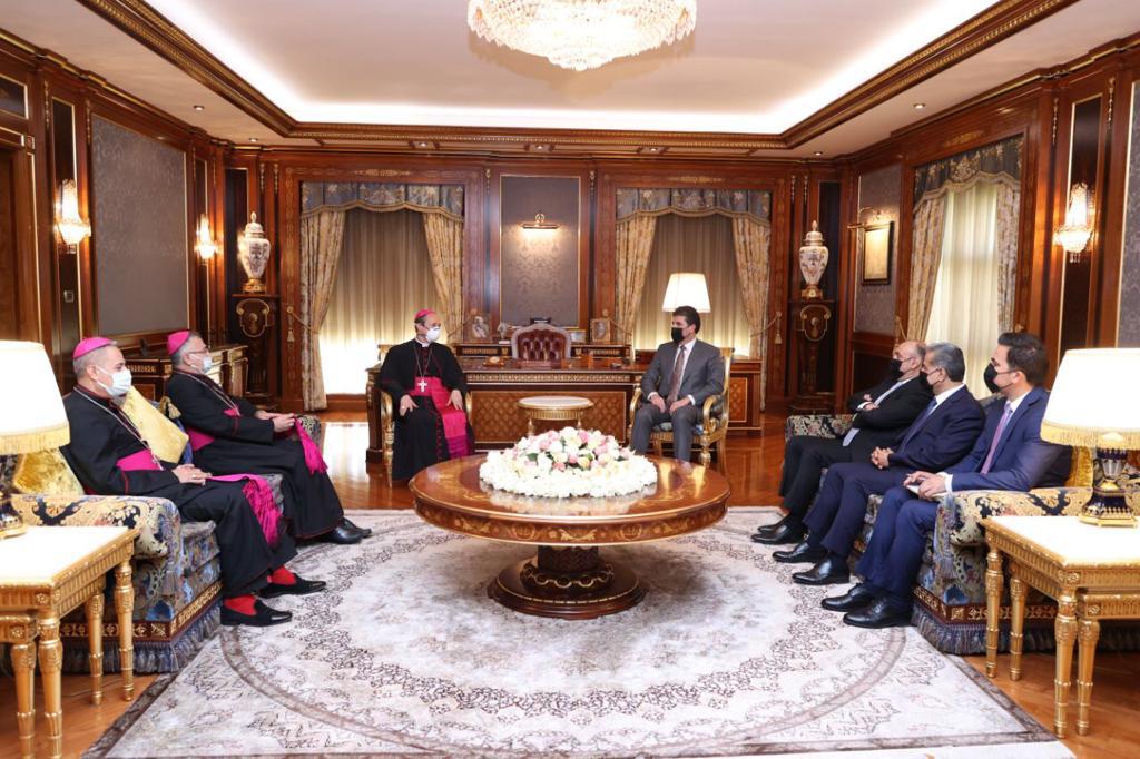 President Barzani to the Apostolic Nuncio: Kurdistan's Constitution preserves the rights of the Christians and all communities