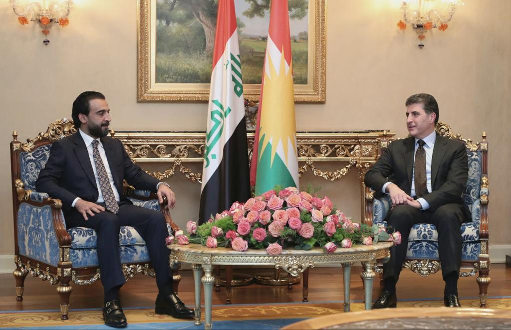 رئيس إقليم كوردستان والحلبوسي يتفقان على العمل المشترك لتجاوز الأزمات
