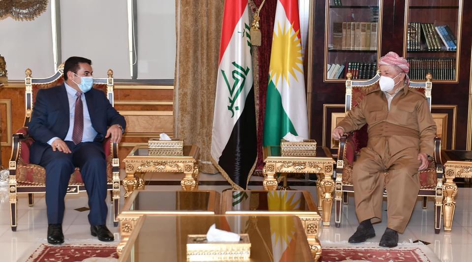 Masoud Barzani receives Qassem alAraji in Saladin