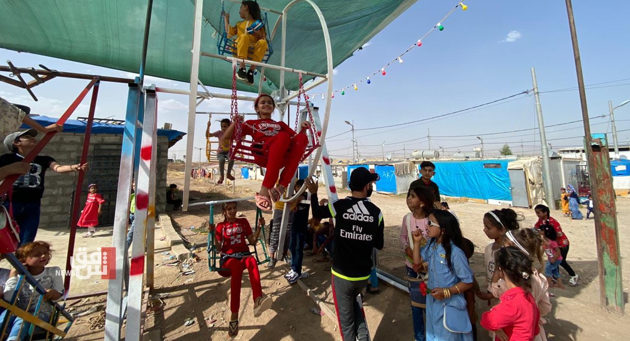 شفق نيوز توثق أجواء العيد داخل مخيم "بحركة" للنازحين في اربيل