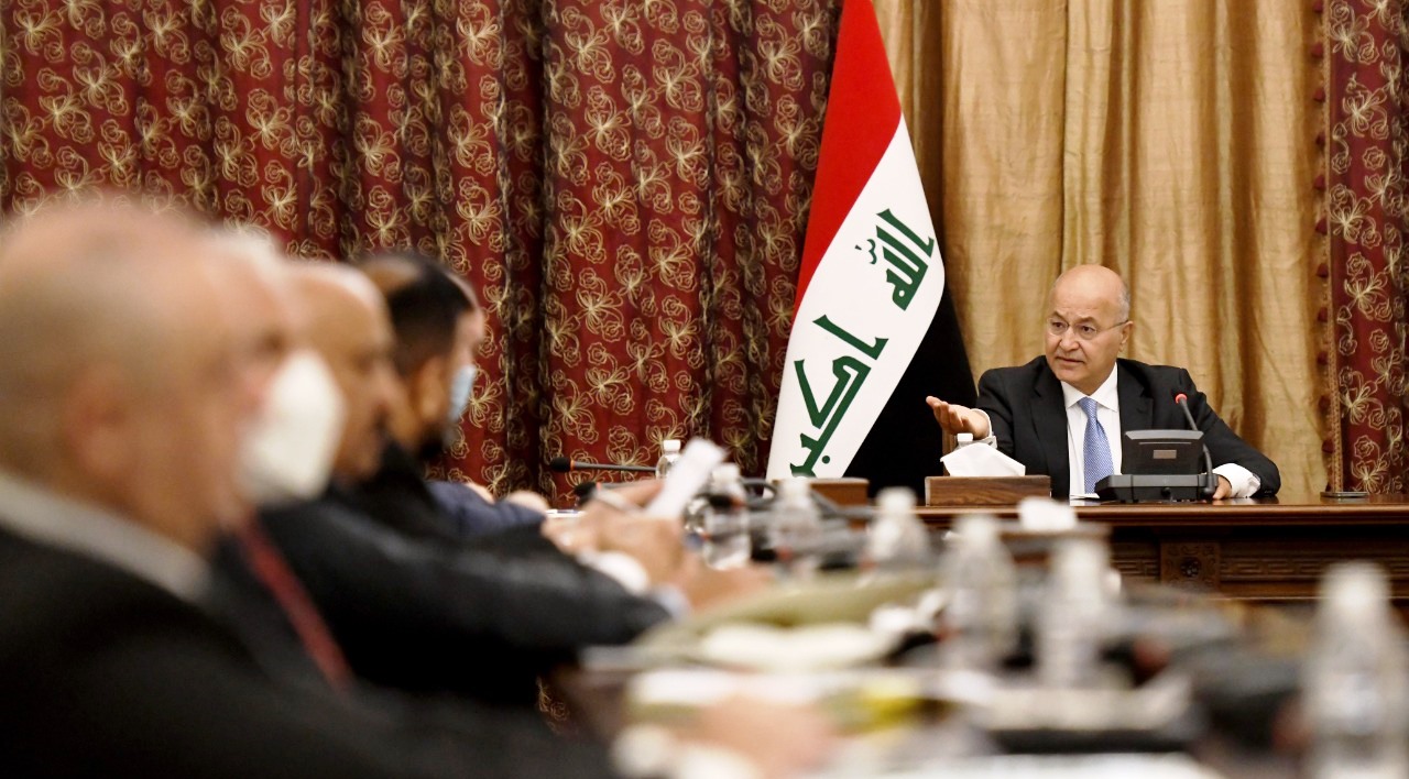 President discusses preparations for the elections with IHEC and UN's SRSG in Baghdad 