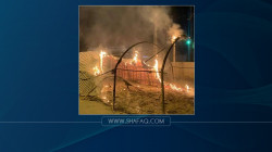 Unknown persons set fire to the protestors' tents in Dhi Qar 