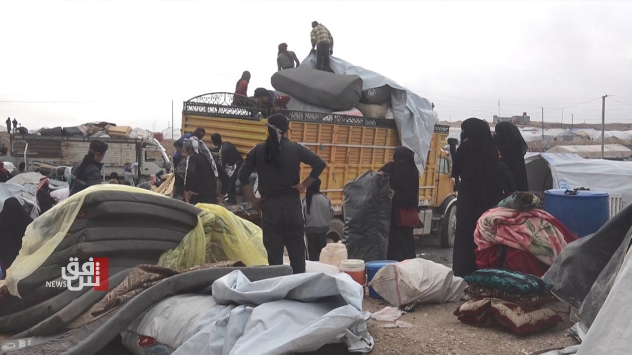 Families of ISIS fighters leave al-Hol camp heading towards Al-Jad’a camp in Nineveh 