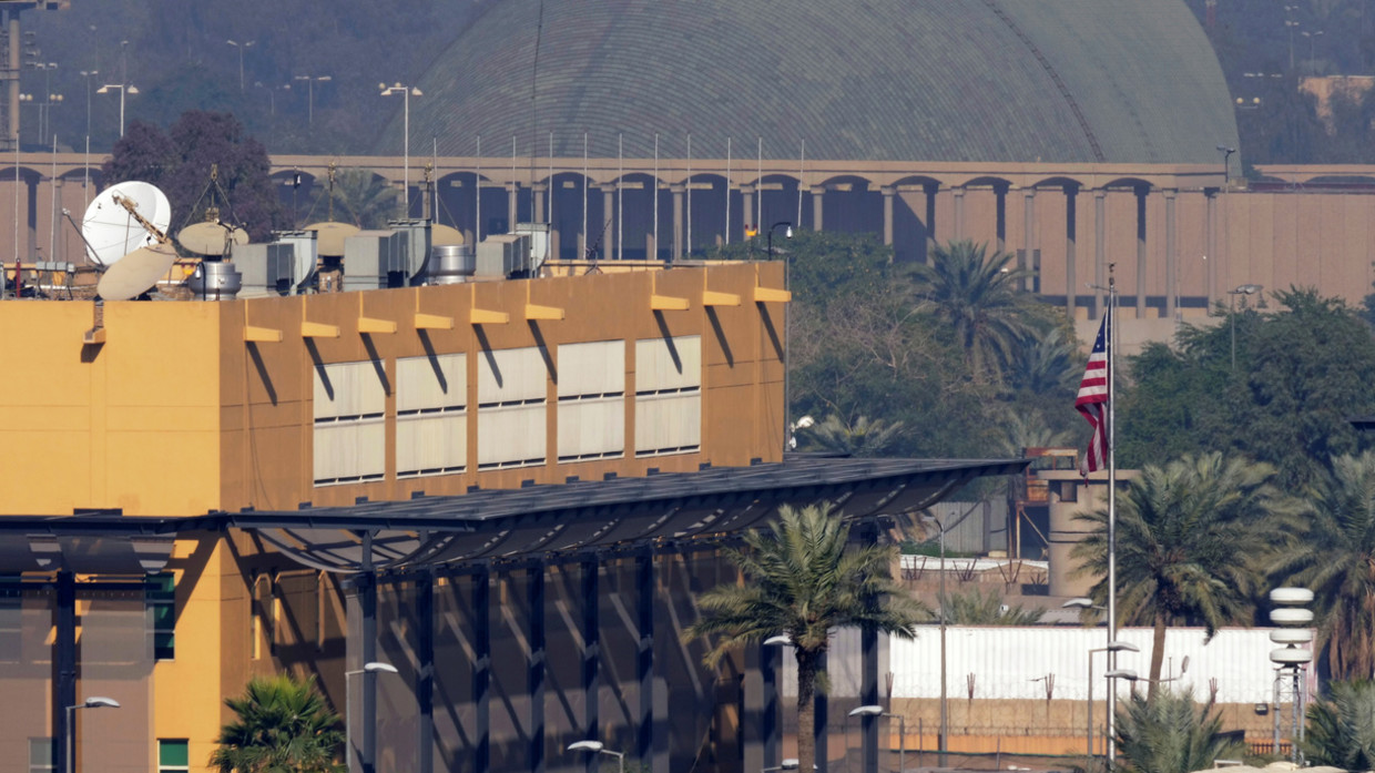 Five mortar shells land in the vicinity of the U.S. embassy in Baghdad