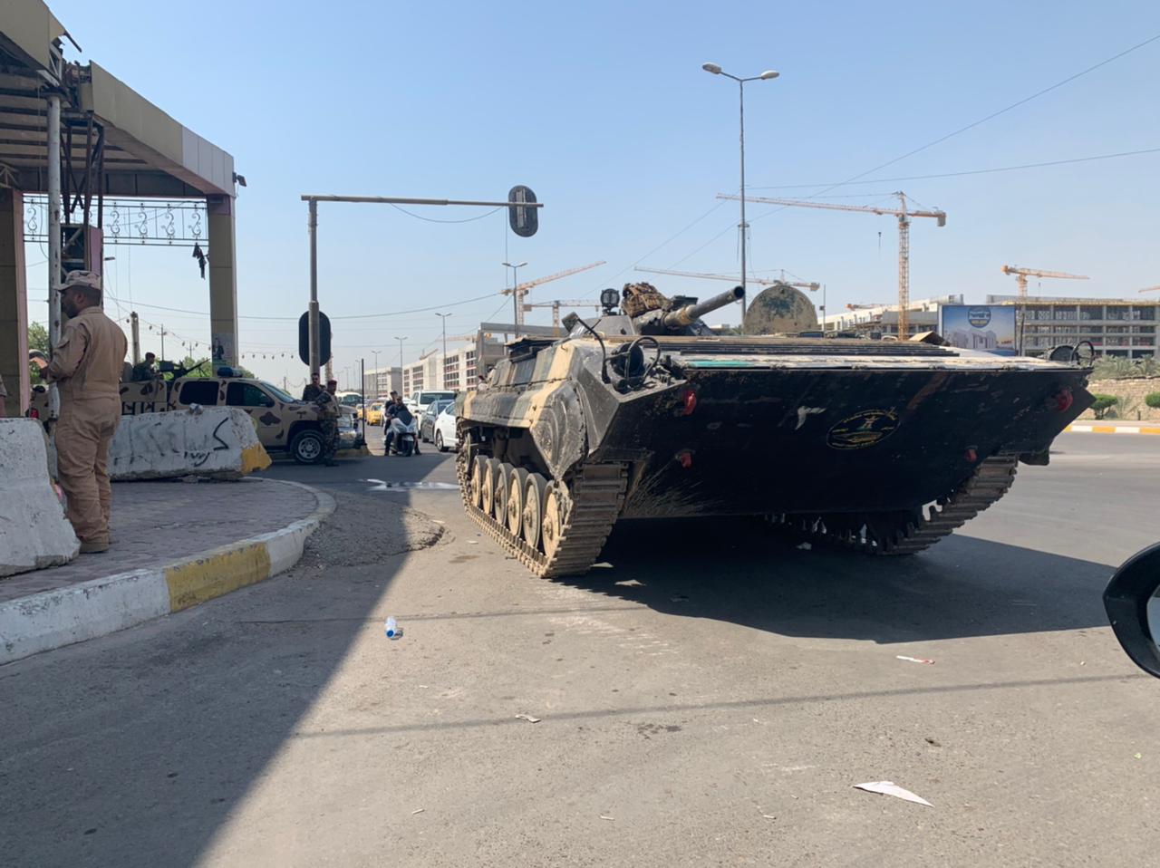 انسحاب الآليات العسكرية من جنوبي بغداد