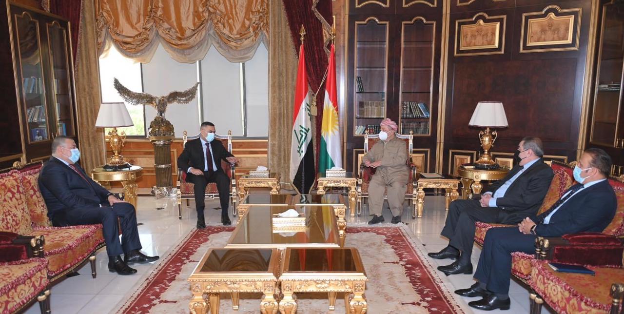 Leader Barzani hosts elEidani and Aras Habib in Erbil