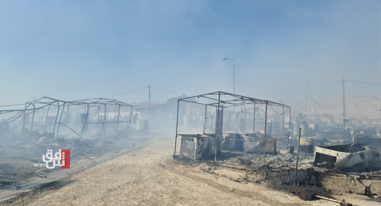 Nearly 1,400 Yazidis homeless due to the Sharya camp fire incident 