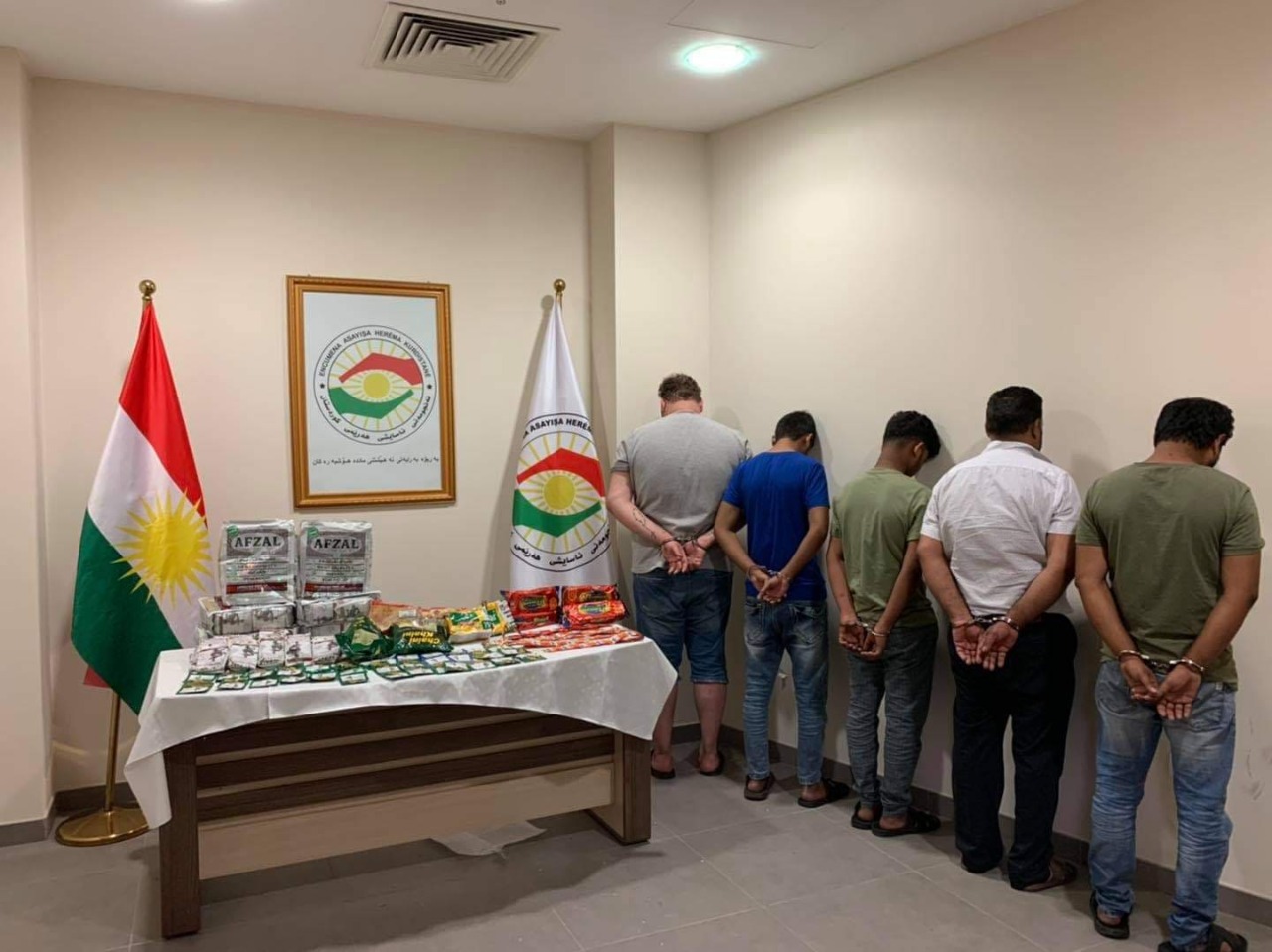Five arrested, and a huge amount of drugs seized in Erbil