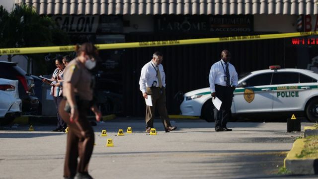 A gunman fatally shot a 1-year-old boy and his grandmother at a Florida grocery store
