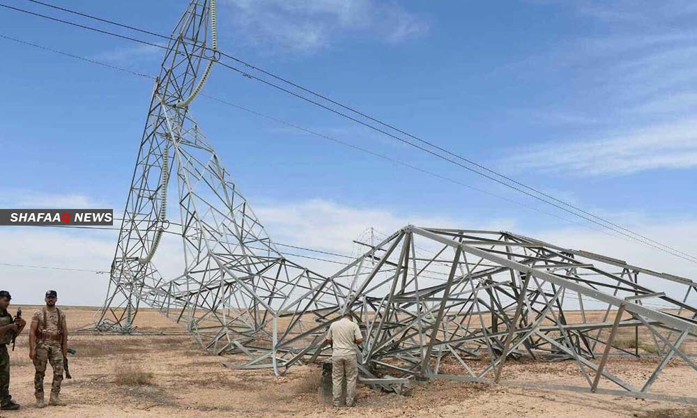 Unidentified men target a transmission tower north of Baghdad