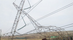 سقوط برجين للطاقة الكهربائية في صلاح الدين