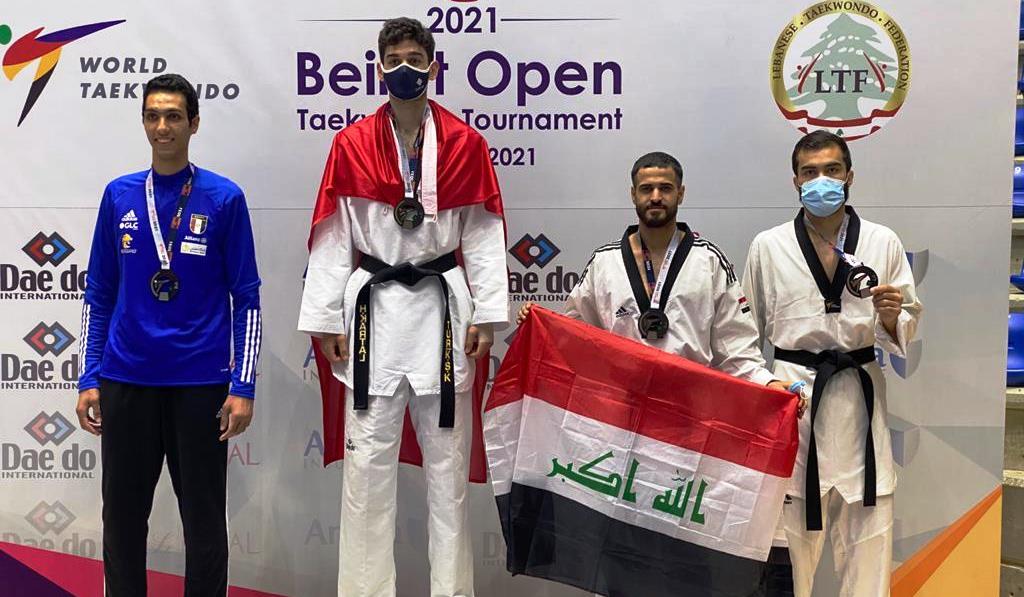 العراق ينال وساماً نحاسياً في بطولة لبنان الدولية بالتايكواندو 
