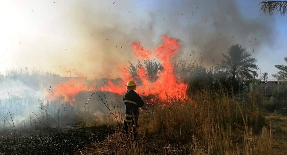 الحرائق تلتهم اكثر من 75 دونماً زراعياً في ديالى