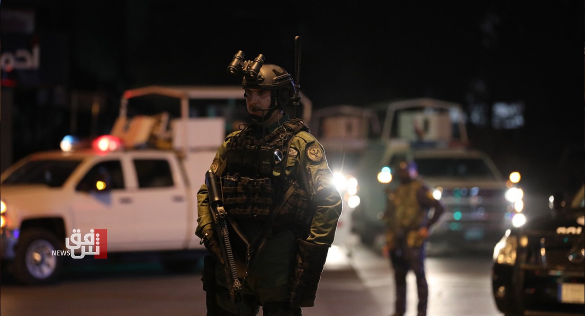 A heavy deployment of Iraqi security forces in central Baghdad