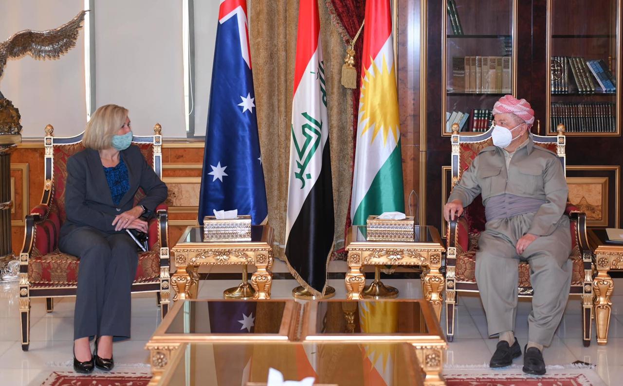 Masoud Barzani meets the Australia's ambassador to Iraq