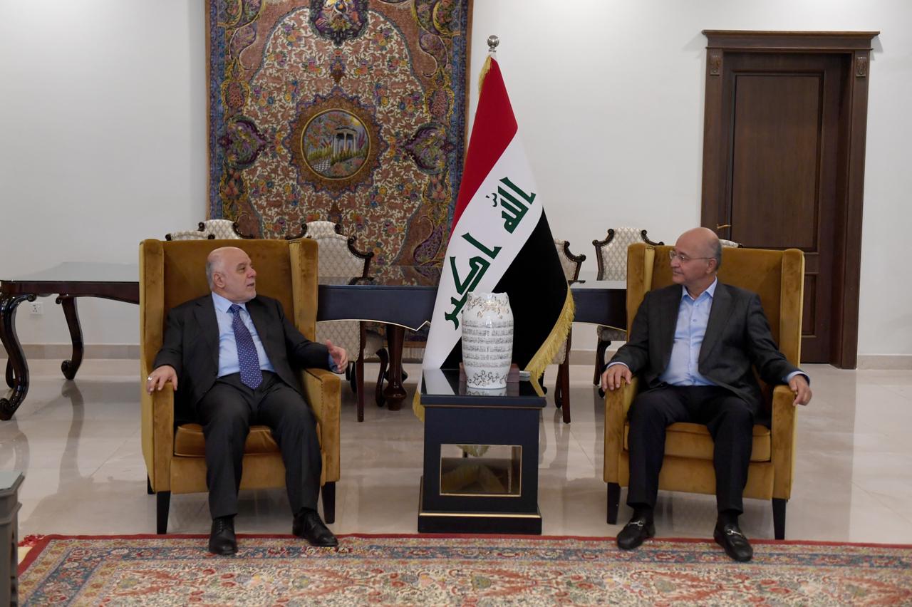 President Salih and al-Abadi discuss updates on the situation in the Iraqi arena