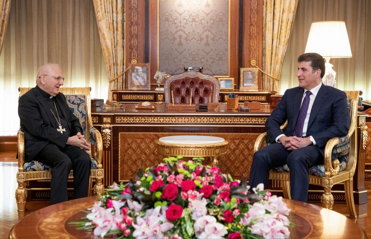 President Nechirvan Barzani receives Cardinal Louis Sako