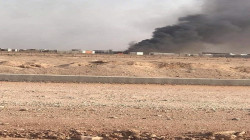 Civil Defense teams extinguish the Imam Ali brigades' ammunition depot fire