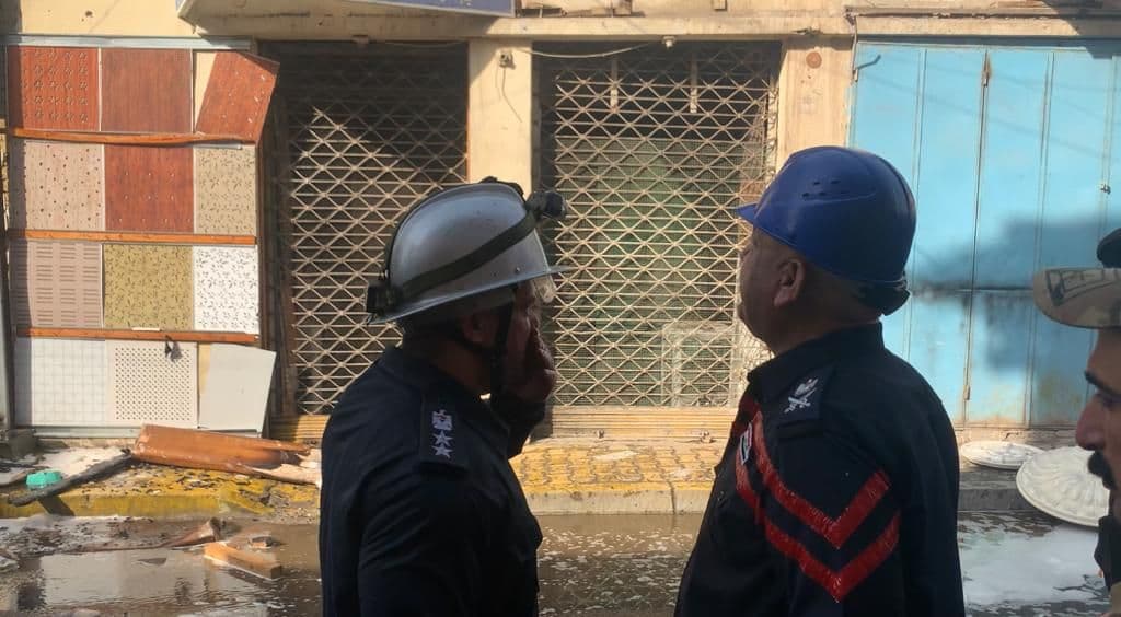 Civil Defense teams put out a fire that broke out in a heritage building 