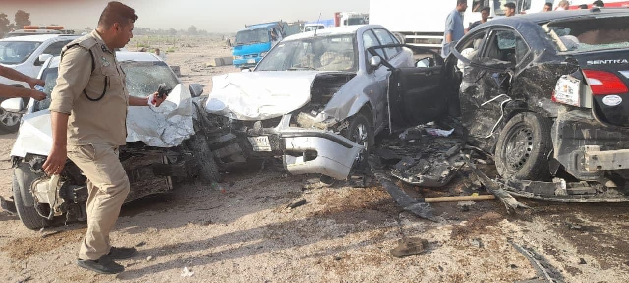 صور.. المرور تكشف تفاصيل حادث مروع بين بغداد وبابل