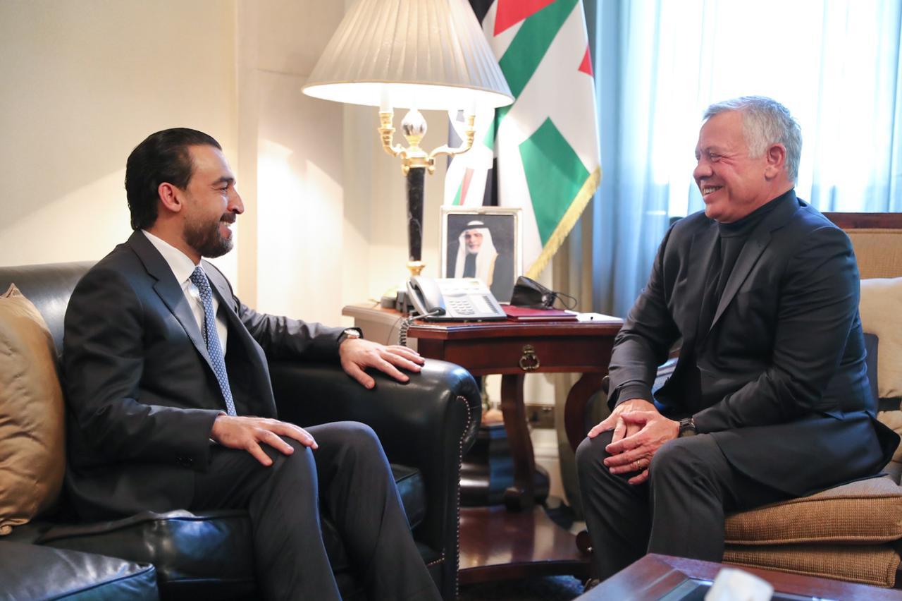Iraqs Parliament Speaker meets with the Jordanian monarch