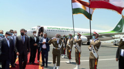 President Barzani arrives in Tehran