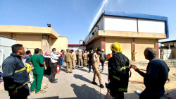صور.. اندلاع حريق داخل مستشفى الحسين في كربلاء