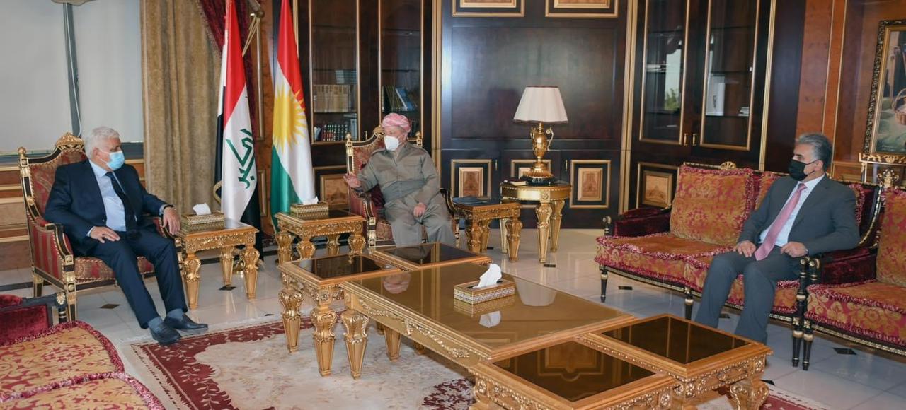 Kurdish leader, Masoud Barzani meets with the head of PMF 