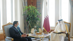 Al-Araji hands over an invitation letter to the Emir of Qatar to attend the Baghdad summit