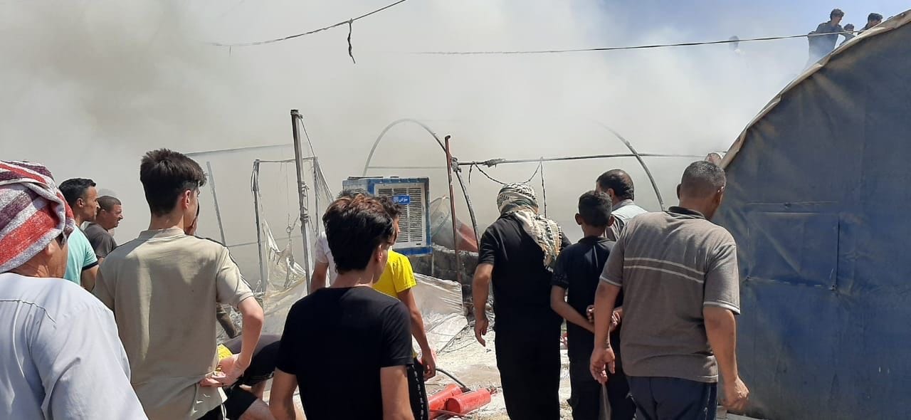 Fire broke out in an IDP camp in Duhok