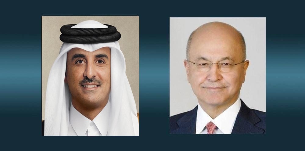  الرئيس العراقي وأمير قطر يبحثان إرساء الاستقرار في المنطقة