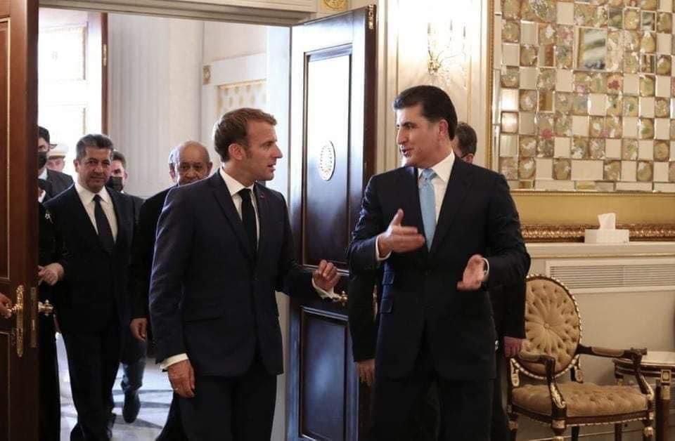 صور.. اجتماع الرئاسات الكوردية مع الرئيس الفرنسي
