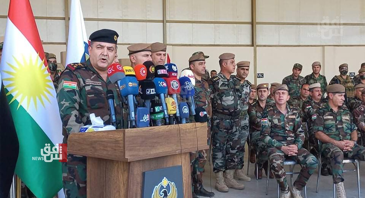 The US-led Coalition hand over military equipment and vehicles to the Peshmerga