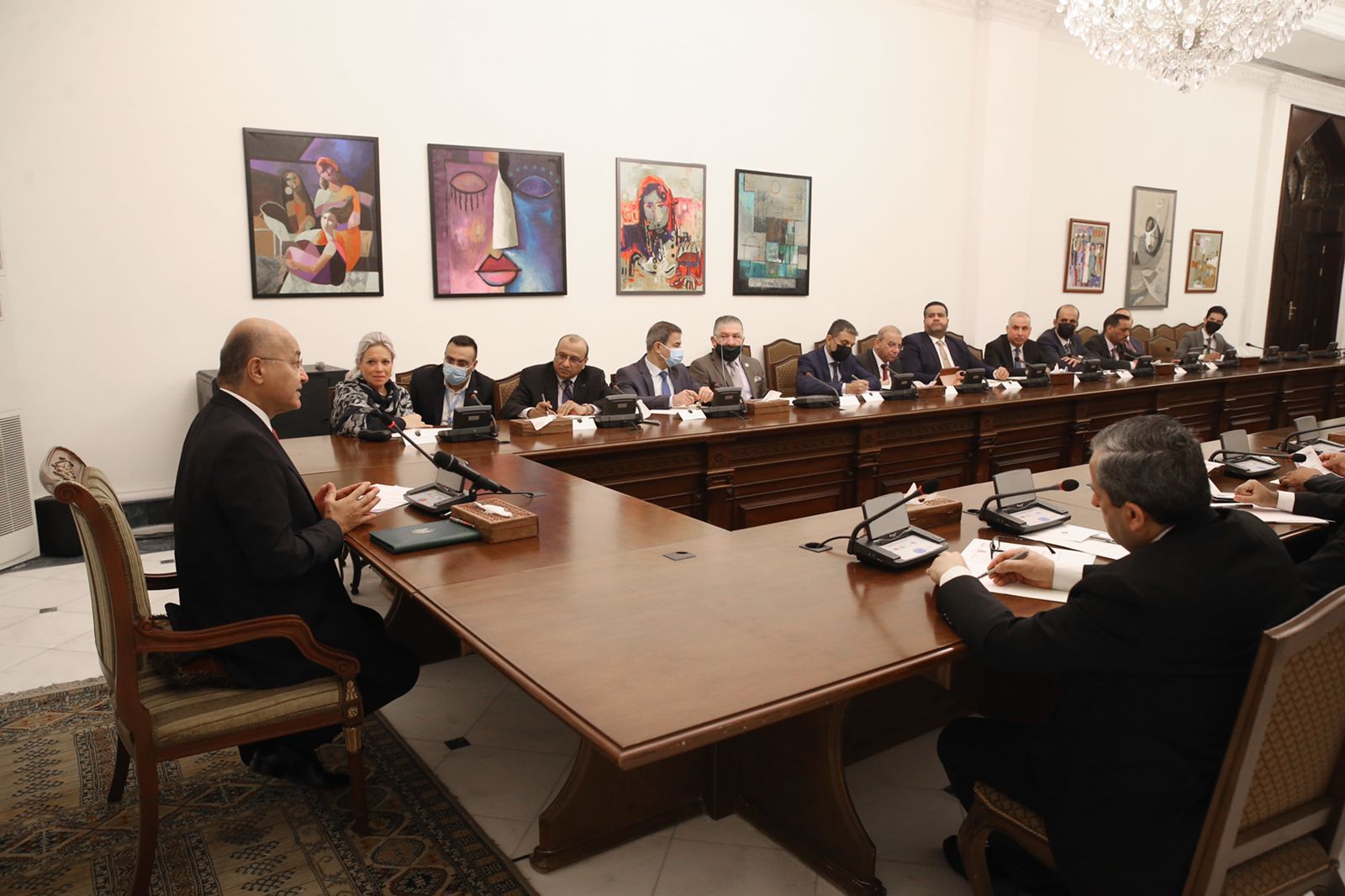 الرئيس العراقي في اجتماع ضم بلاسخارت: للانتخابات المقبلة تبعات على كل المنطقة 