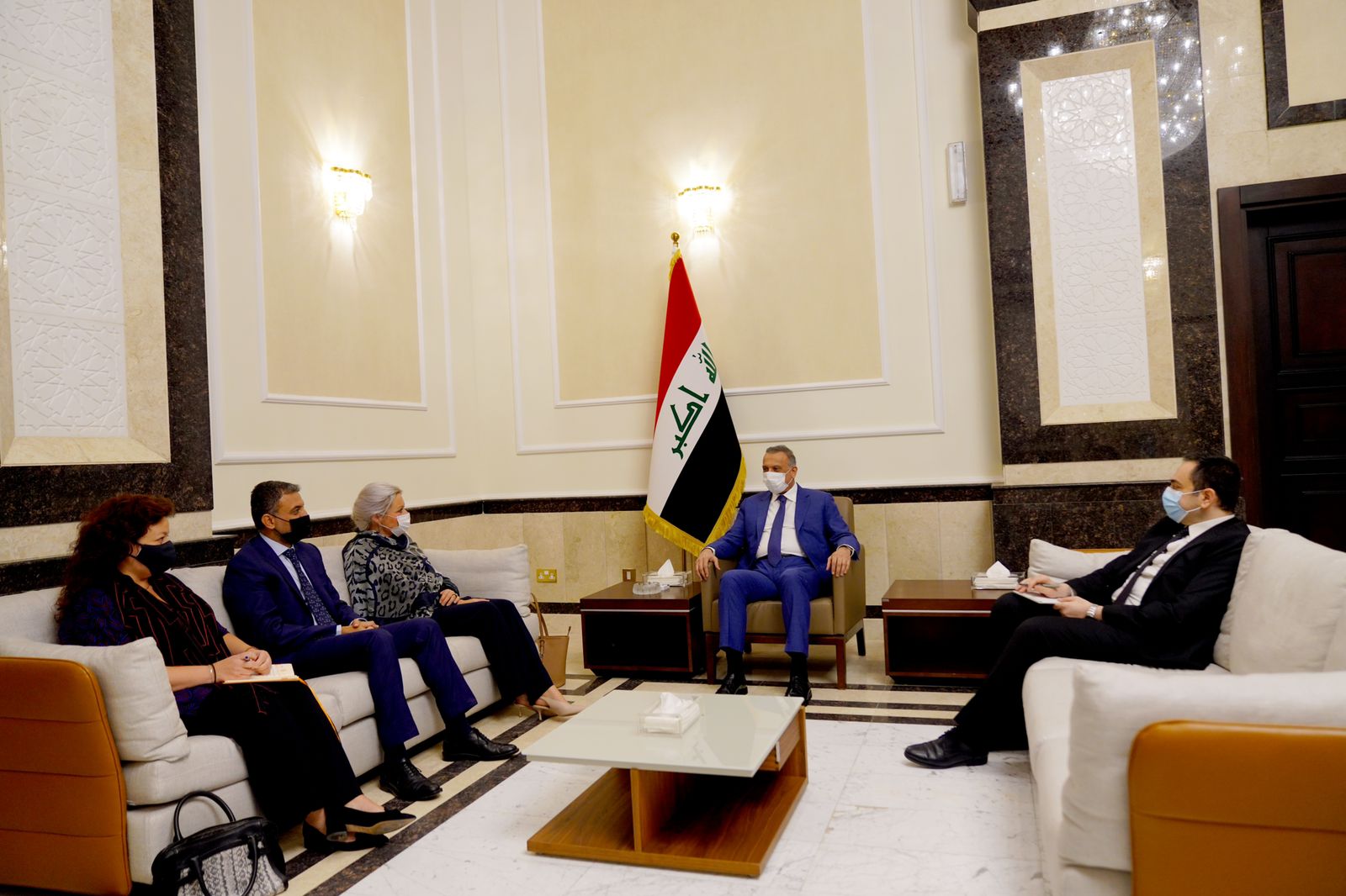 AlKadhimi discusses with Plasschaert the governments preparations for the parliamentary elections